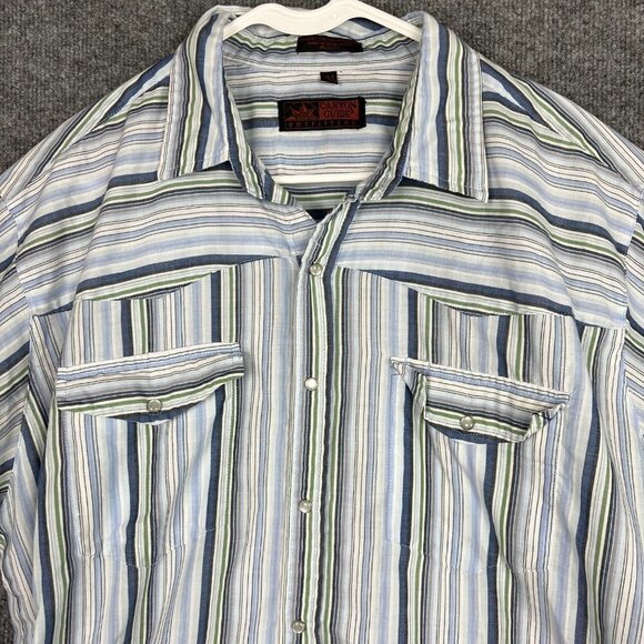 Canyon Guide Outfitters western style pearl snap plaid button up mens XL/Tall - Picture 3 of 8